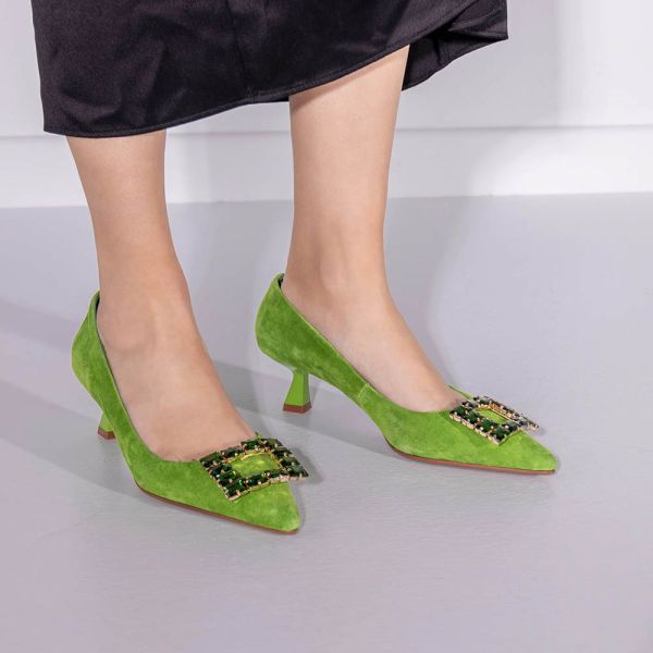 ZAPATO TACÓN BEFREE MAR-06 SUEDE GREEN