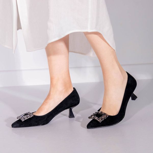 ZAPATO TACÓN BEFREE MAR-06 SUEDE BLACK