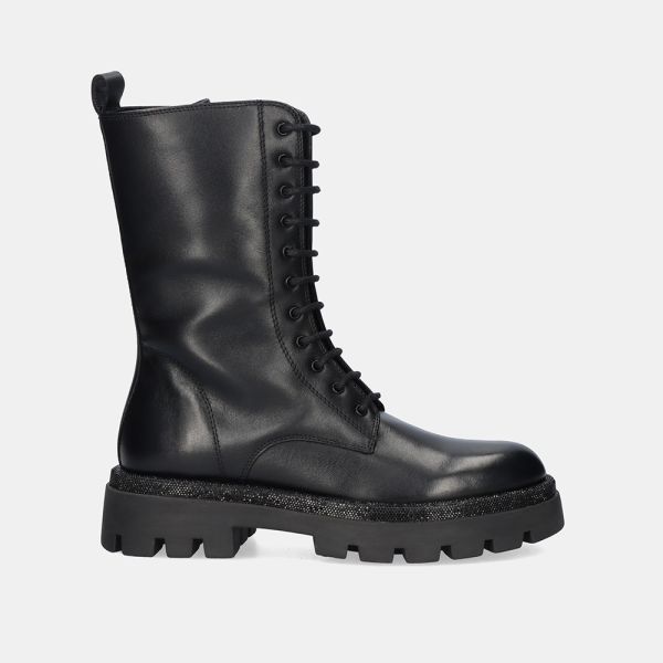 BOTA MILITAR ELLEN-2145 LEATHER BLACK