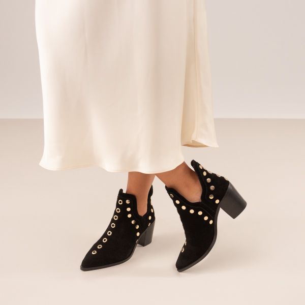 BOTIN BEFREE NAPOLES-006 SUEDE BLACK