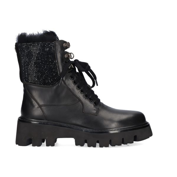 BOTÍN MILITAR BEFREE PAULA-303 LEATHER BLACK