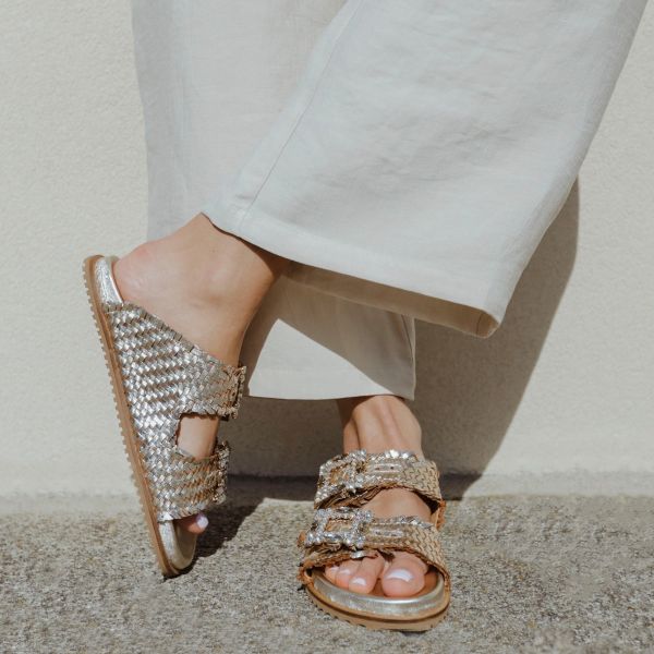 SANDALIA ESTILO BIO VICKY-271 LEATHER GOLD
