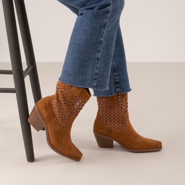 BOTINES BEFREE ESTILO COWBOY SANSE-1651 SUEDE BROWN